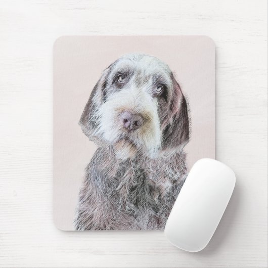 Wirehares Pointing Griffon Painting - Dog Art Muismat (Met muis)