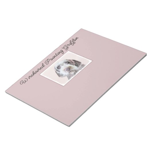 Wirehares Pointing Griffon Painting - Dog Art not Notitieblok (Schuin)