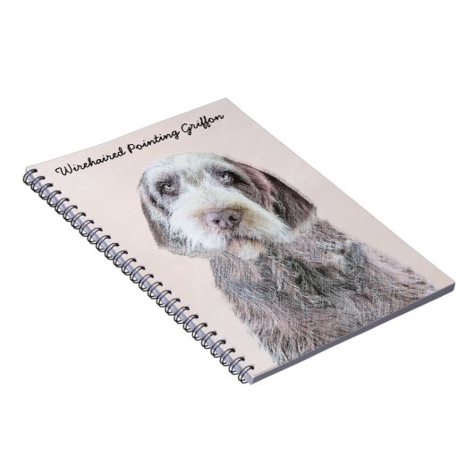 Wirehares Pointing Griffon Painting - Dog Art Notitieboek (Rechterzijde)