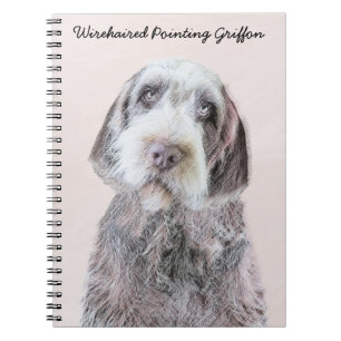 Wirehares Pointing Griffon Painting - Dog Art Notitieboek