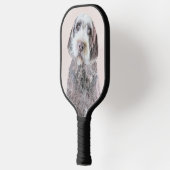 Wirehares Pointing Griffon Painting - Dog Art Pickleball Paddle (Links)