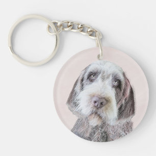 Wirehares Pointing Griffon Painting - Dog Art Sleutelhanger