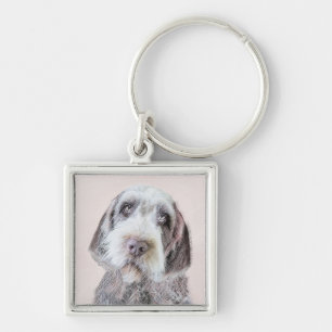 Wirehares Pointing Griffon Painting - Dog Art Sleutelhanger