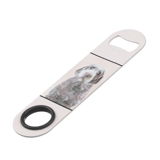 Wirehares Pointing Griffon Painting - Dog Art Speed Flessenopener (Voorkant Gekanteld)