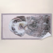 Wirehares Pointing Griffon Painting - Dog Art Strandlaken (Voorkant)