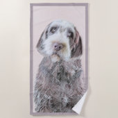 Wirehares Pointing Griffon Painting - Dog Art Strandlaken (Voorkant)