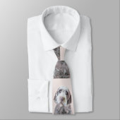 Wirehares Pointing Griffon Painting - Dog Art Stropdas (Gebonden)