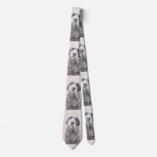 Wirehares Pointing Griffon Painting - Dog Art Stropdas