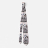 Wirehares Pointing Griffon Painting - Dog Art Stropdas (Achterkant)