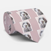 Wirehares Pointing Griffon Painting - Dog Art Stropdas (Opgerold)