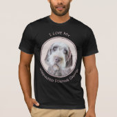 Wirehares Pointing Griffon Painting - Dog Art T-shirt (Voorkant)