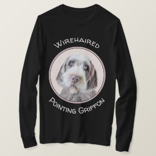 Wirehares Pointing Griffon Painting - Dog Art T-shirt