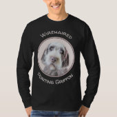 Wirehares Pointing Griffon Painting - Dog Art T-shirt (Voorkant)