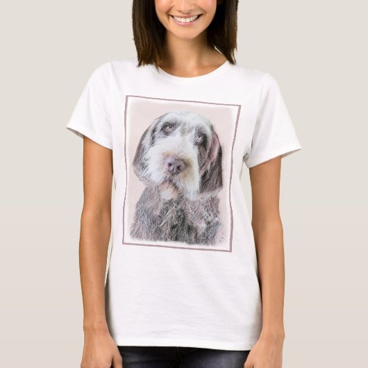 Wirehares Pointing Griffon Painting - Dog Art T-shirt (Voorkant)