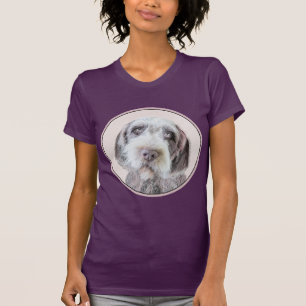 Wirehares Pointing Griffon Painting - Dog Art T-shirt