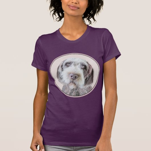Wirehares Pointing Griffon Painting - Dog Art T-shirt (Voorkant)