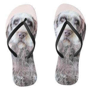 Wirehares Pointing Griffon Painting - Dog Art Teenslippers