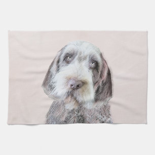 Wirehares Pointing Griffon Painting - Dog Art Theedoek