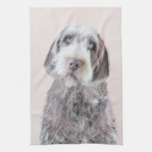 Wirehares Pointing Griffon Painting - Dog Art Theedoek