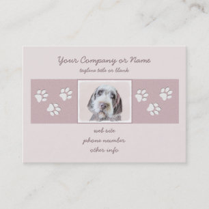 Wirehares Pointing Griffon Painting - Dog Art Visitekaartje