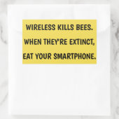 Wireless doodt bijen, eet je smartphone sticker (Tas)
