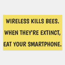 Wireless doodt bijen, eet je smartphone sticker
