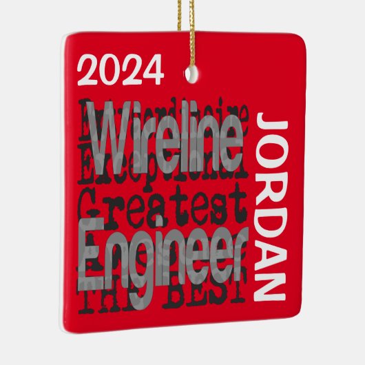 Wireline Engineer Extraordinaire CUSTOM Keramisch Ornament (Rechts)