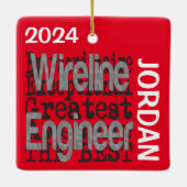 Wireline Engineer Extraordinaire CUSTOM Keramisch Ornament (Achterkant)