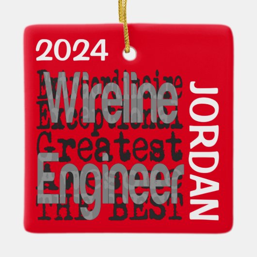 Wireline Engineer Extraordinaire CUSTOM Keramisch Ornament (Voorkant)