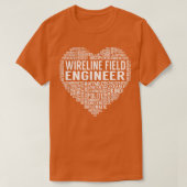 Wireline Field Engineer Hart T-shirt (Design voorkant)