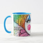 Wirfysische gekleden kleurige regenboog mok (Links)