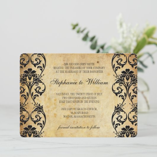 Wirl Wedding Invitation on  Background Save The Date (Staand voorkant)