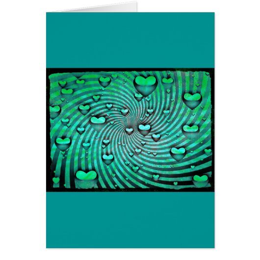 Wirls of Hearts Wenskaart (Voorkant)