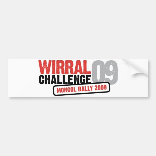 Wirral Challenge 2009 Bumpersticker (Voorkant)