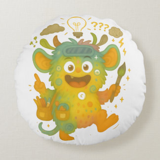 Wirrwuschel Kissen – Das große ADHS-Mischmonster v Rond Kussen