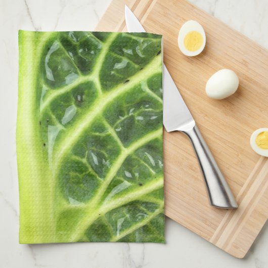 Wirsingkohl Savoy cabbage berza chou vert Theedoek (Quarter Fold)