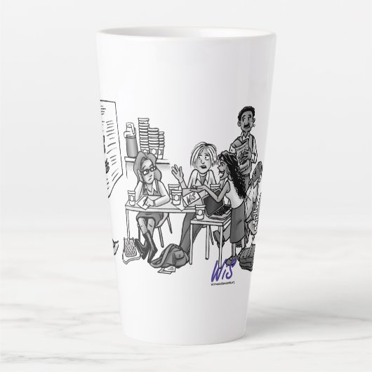 WiS-koffie en thee-Mok Latte Mok (Voorkant)