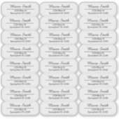 Wis retouradres Aangepaste naam Transparant label (Voorkant)