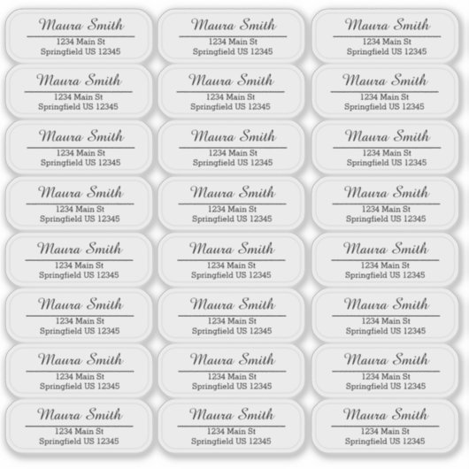 Wis retouradres Aangepaste naam Transparant label (Voorkant)