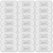 Wis retouradres Aangepaste naam Transparant label (Voorkant)