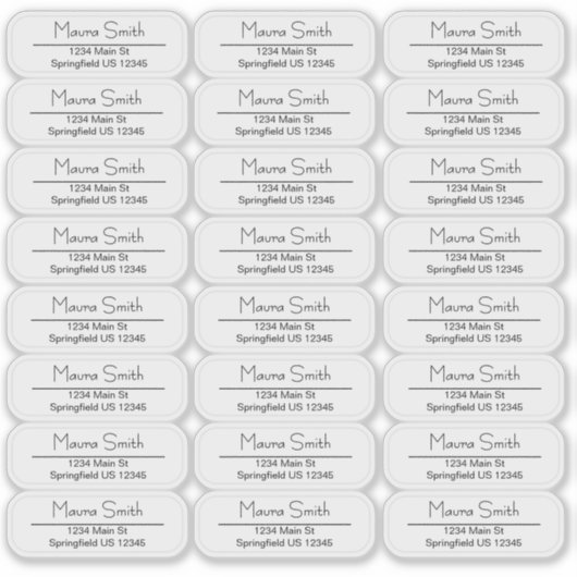 Wis retouradres Aangepaste naam Transparant label (Voorkant)