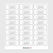 Wis retouradres Aangepaste naam Transparant label (Vel)