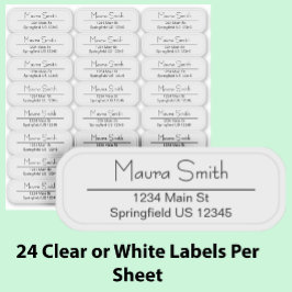 Wis retouradres Aangepaste naam Transparant label