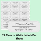 Wis retouradres Aangepaste naam Transparant label