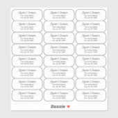 Wis retouradres Aangepaste transparante labels (Vel)