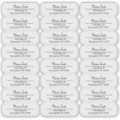 Wis retouradres Aangepaste transparante labels (Voorkant)