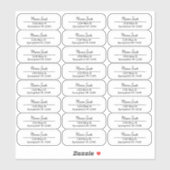 Wis retouradres Aangepaste transparante labels (Vel)