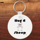Wisbare witte schar die een schaap doortrekt sleutelhanger (Voorkant)