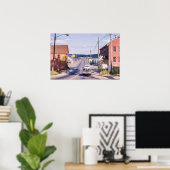 Wiscasset en Bridge uit de jaren zestig Poster (Thuiskantoor)