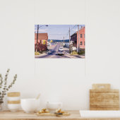 Wiscasset en Bridge uit de jaren zestig Poster (Keuken)